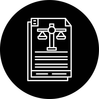 Yasal hat ters çevrilmiş. Web Kullanımı için Vektör İllüstrasyonu