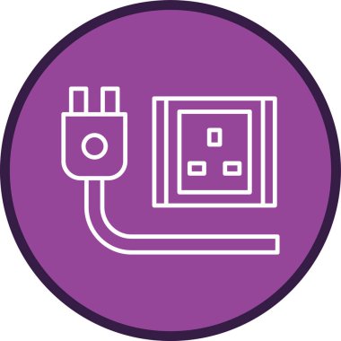 Soket Hattı çoklu daire. Web Kullanımı için Vektör İllüstrasyonu