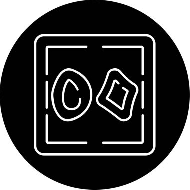 Khamsun Hattı ters dönmüş daire. Web Kullanımı için Vektör İllüstrasyonu