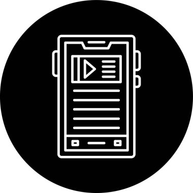 Akıllı telefon hattı ters çevrilmiş. Web Kullanımı için Vektör İllüstrasyonu