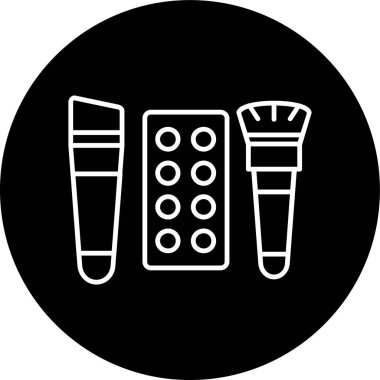 Pallete Line inverted circle. Vector Illustration For Web Use