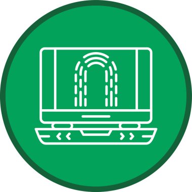 Laptop hattı çoklu daire. Web Kullanımı için Vektör İllüstrasyonu