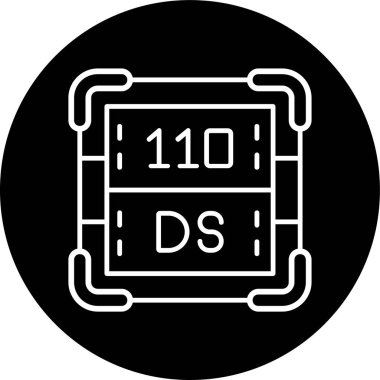 Darmstadtium Hattı ters çevrilmiş daire. Web Kullanımı için Vektör İllüstrasyonu