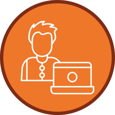 Graphic Designer Line multi circle. Vector Illustration For Web Use