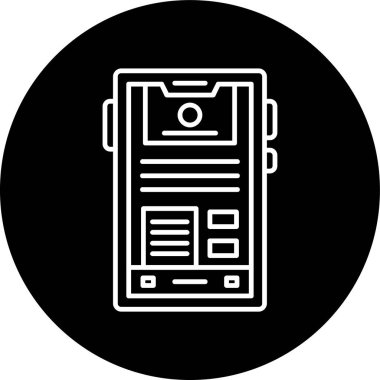 Akıllı telefon hattı ters çevrilmiş. Web Kullanımı için Vektör İllüstrasyonu