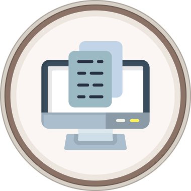 Belgeler düz çıkartma. Web Kullanımı için Vektör İllüstrasyonu