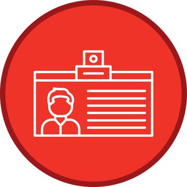 Kimlik Kartı Hattı çoklu daire. Web Kullanımı için Vektör İllüstrasyonu