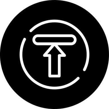 Oktan üste ters çevrilmiş çember. Web Kullanımı için Vektör İllüstrasyonu