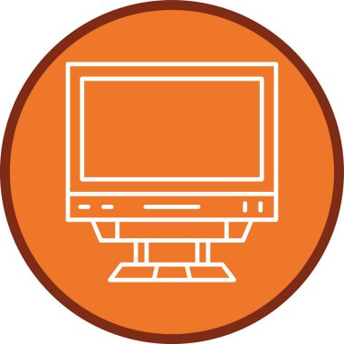 Bilgisayar Hattı çok daireli. Web Kullanımı için Vektör İllüstrasyonu