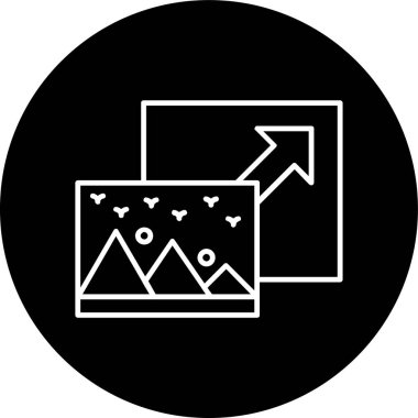 Image Line inverted circle. Vector Illustration For Web Use