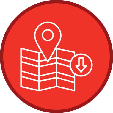 Map Line multi circle. Vector Illustration For Web Use