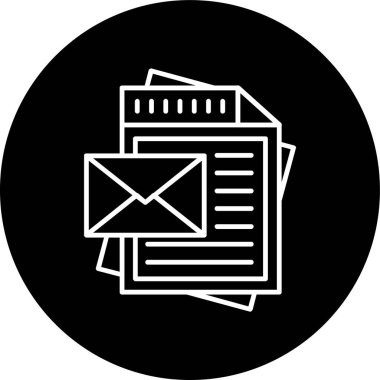 Envelope Line inverted circle. Vector Illustration For Web Use