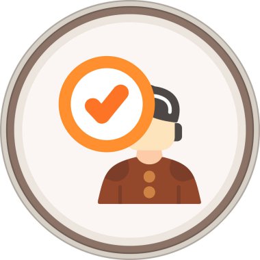 Kimlik Doğrulama Düz Çıkartması. Web Kullanımı için Vektör İllüstrasyonu