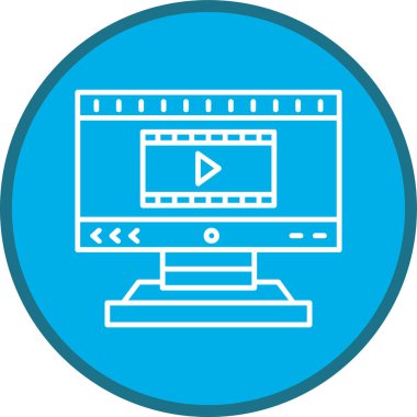 Video Line multi circle. Vector Illustration For Web Use