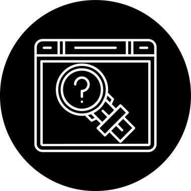 Searching Line inverted circle. Vector Illustration For Web Use