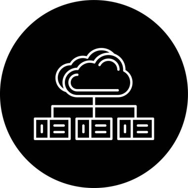 Bulut Hesaplama Hattı ters çevrildi. Web Kullanımı için Vektör İllüstrasyonu