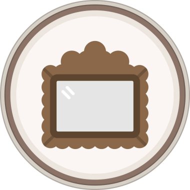 Çerçeve düz çıkartması. Web Kullanımı için Vektör İllüstrasyonu