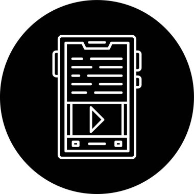 Akıllı telefon hattı ters çevrilmiş. Web Kullanımı için Vektör İllüstrasyonu