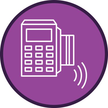 Contactless Line multi circle. Vector Illustration For Web Use