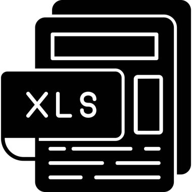 XLS Dosyası. Web Kullanımı için Vektör İllüstrasyonu