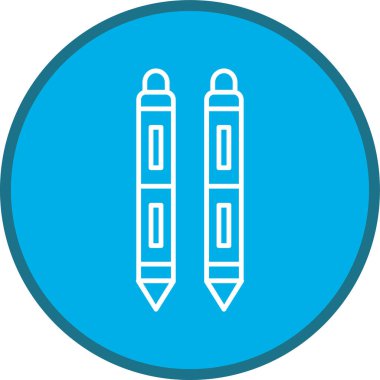 Tablet Kalem Hattı çoklu daire. Web Kullanımı için Vektör İllüstrasyonu