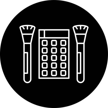 Pallete Hattı ters dönmüş daire. Web Kullanımı için Vektör İllüstrasyonu