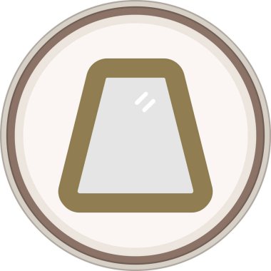 Çerçeve düz çıkartması. Web Kullanımı için Vektör İllüstrasyonu