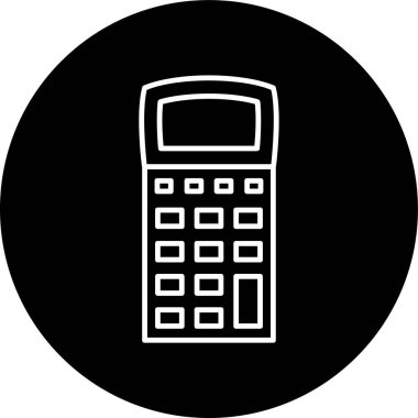 Hesap makinesi ters çevrilmiş çember. Web Kullanımı için Vektör İllüstrasyonu