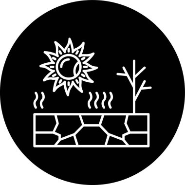 Kuraklık Hattı ters dönmüş. Web Kullanımı için Vektör İllüstrasyonu