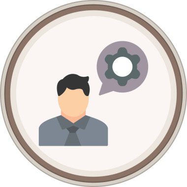 Danışman Servis Flat etiketi. Web Kullanımı için Vektör İllüstrasyonu