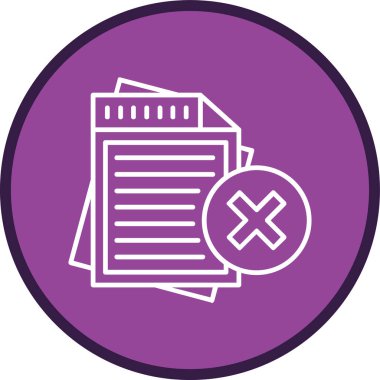 Delete Button Line multi circle. Vector Illustration For Web Use