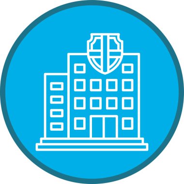 Sigorta Şirketi Hattı çoklu daire. Web Kullanımı için Vektör İllüstrasyonu