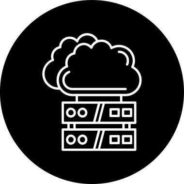 Bulut Hesaplama Hattı ters çevrildi. Web Kullanımı için Vektör İllüstrasyonu