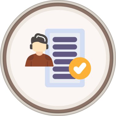 Hesap Durumu Düz etiketi. Web Kullanımı için Vektör İllüstrasyonu