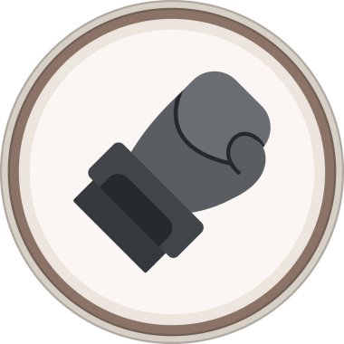 Boxing Flat sticker. Vector Illustration For Web Use