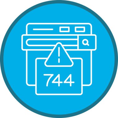 744 Hata Hatası çoklu çember. Web Kullanımı için Vektör İllüstrasyonu