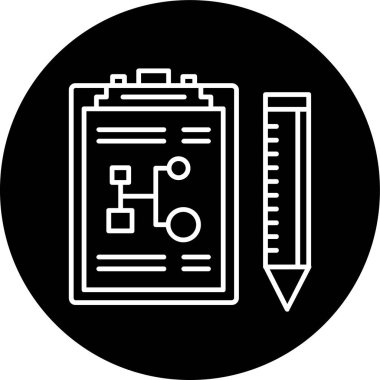 Planlayıcı Hattı ters dönmüş daire. Web Kullanımı için Vektör İllüstrasyonu