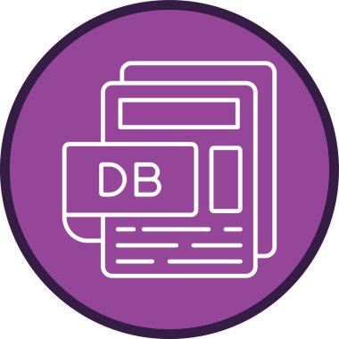 DB Dosya Satırı çoklu çember. Web Kullanımı için Vektör İllüstrasyonu