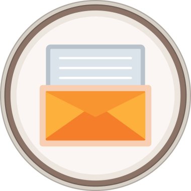 Email Flat sticker. Vector Illustration For Web Use