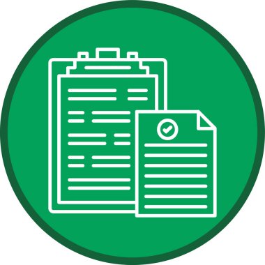 Clipboard Line multi circle. Vector Illustration For Web Use