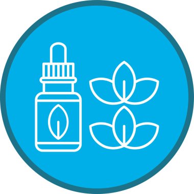 Essential Oil Line multi circle. Vector Illustration For Web Use