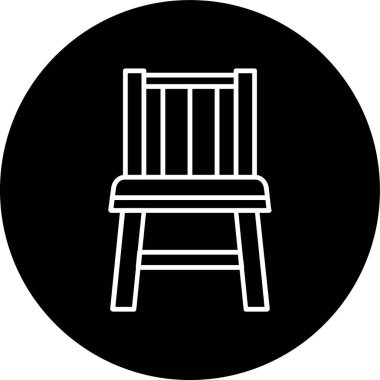 Chair Line inverted circle. Vector Illustration For Web Use