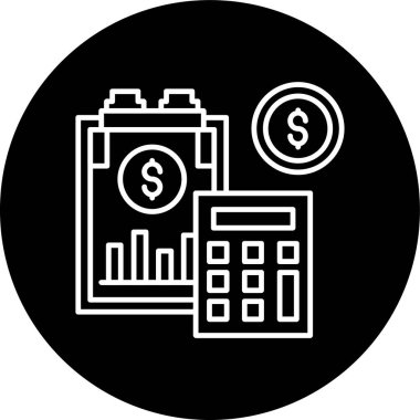 Bütçe Hattı ters çevrildi. Web Kullanımı için Vektör İllüstrasyonu