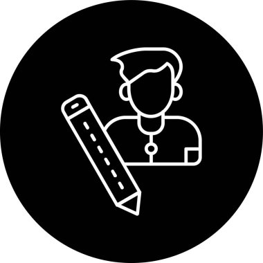 İçerik Yazıcı Satırı ters çevrilmiş çember. Web Kullanımı için Vektör İllüstrasyonu