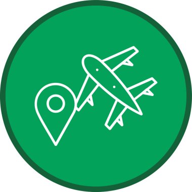 Uçak Hattı çok daireli. Web Kullanımı için Vektör İllüstrasyonu