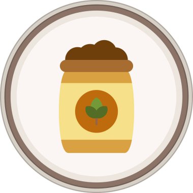 Fertilizer Flat sticker. Vector Illustration For Web Use