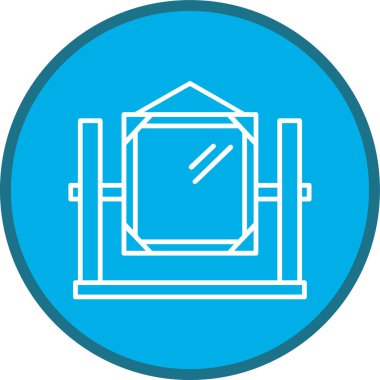 Ayna Hattı çoklu dairesi. Web Kullanımı için Vektör İllüstrasyonu