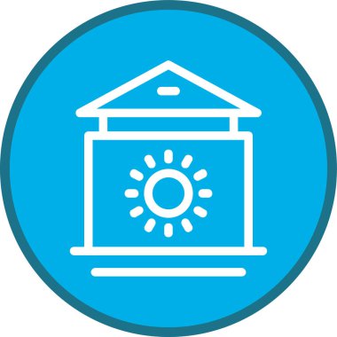 House-day Hattı çoklu daire. Web Kullanımı için Vektör İllüstrasyonu