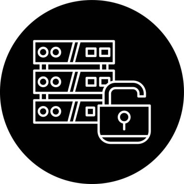 Sunucu Hattı ters çevrilmiş çember. Web Kullanımı için Vektör İllüstrasyonu