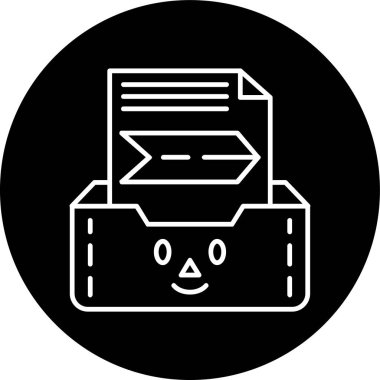 Önemli çizgi ters çevrilmiş çember. Web Kullanımı için Vektör İllüstrasyonu